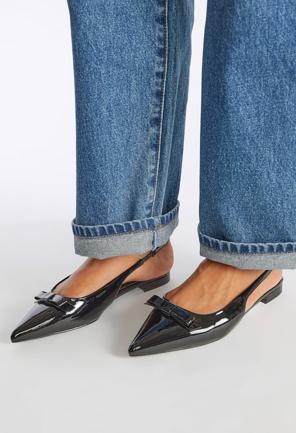 Naella Slingback Flat Black