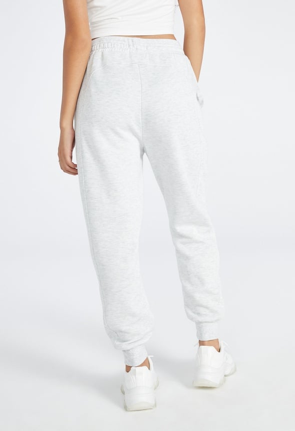 Booty Sculptor Fleece Joggers Light Grey Heather