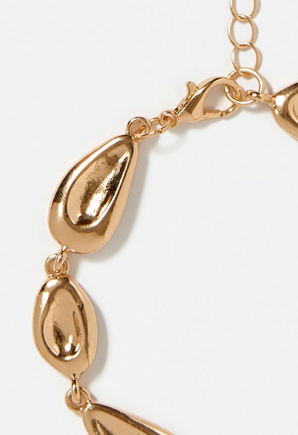 Ana Linked Organic Metal Shapes Bracelet Gold