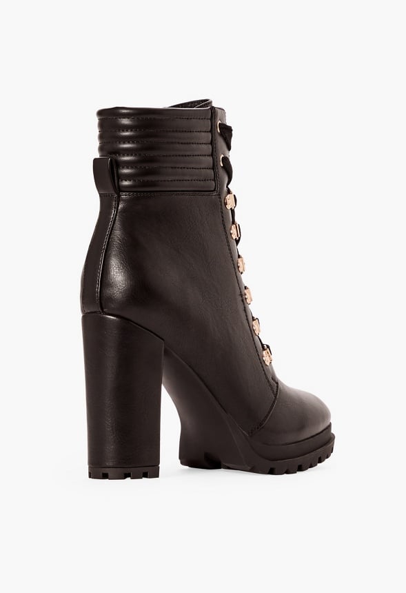 Shandee Lace-Up Bootie Black Onyx