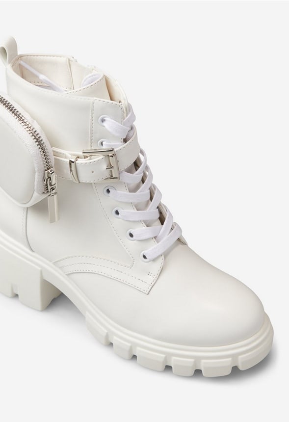 Tanzi Lug Sole Boot White