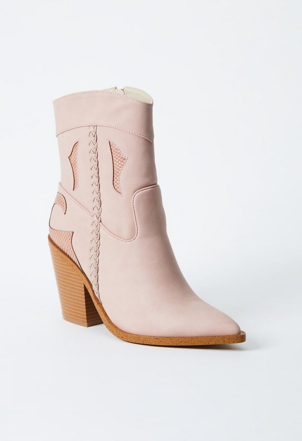 Selina Western Ankle Boot Blush