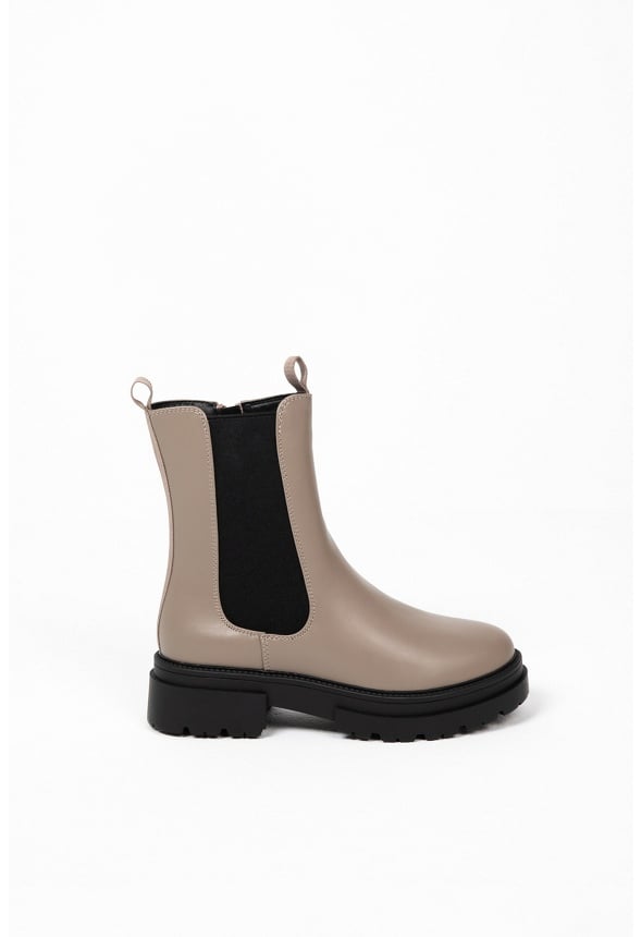 Camila Lug Sole Ankle Boot Taupe