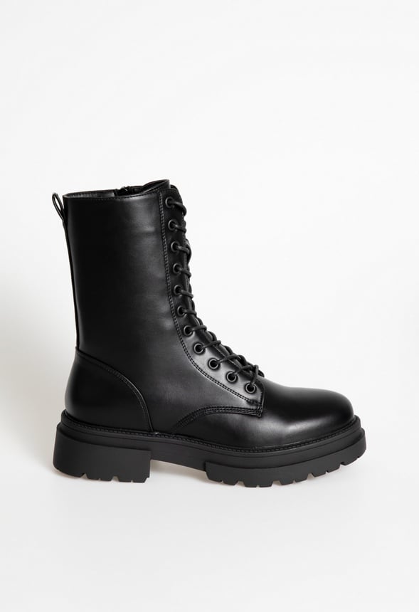 Izabella Lace-Up Boot Black