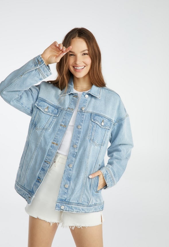 Oversized Denim Jacket Light Wash