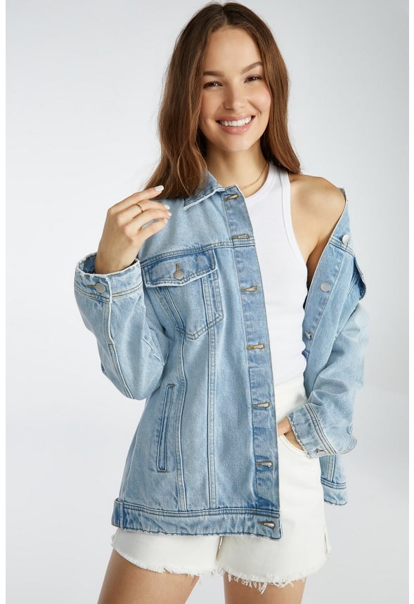 Oversized Denim Jacket Light Wash