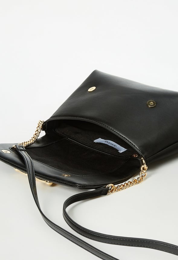 Crossbody With Chain Strap Black