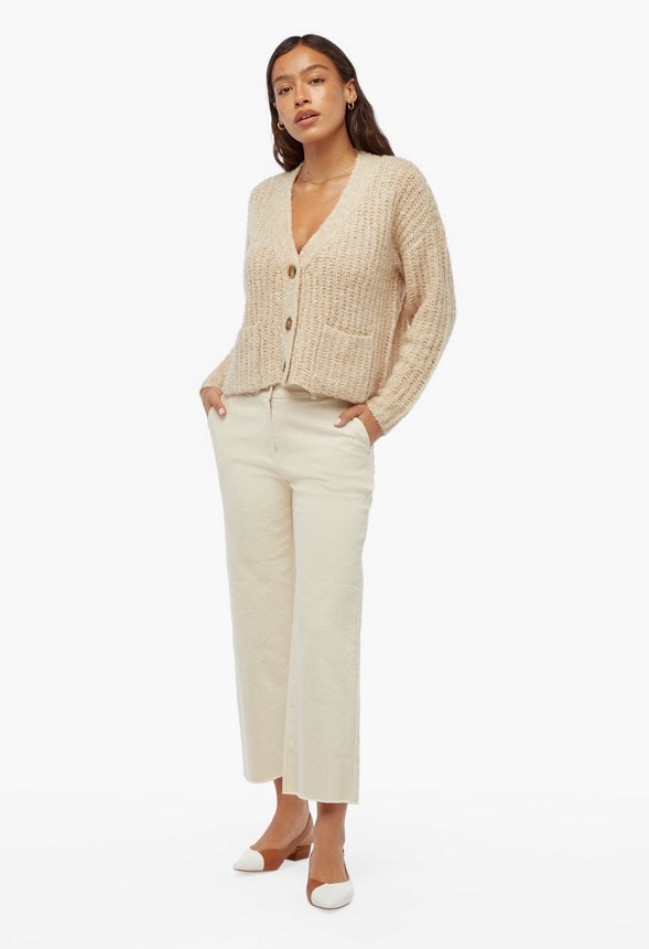 Boxy Cardigan Beige