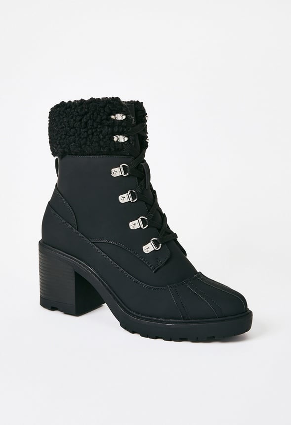 Elie Sherpa Combat Boot Black Caviar