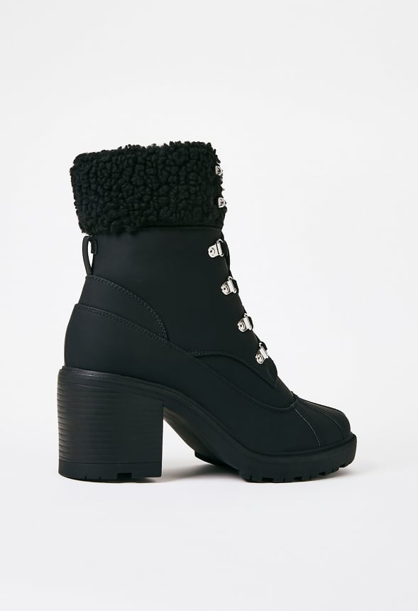 Elie Sherpa Combat Boot Black Caviar