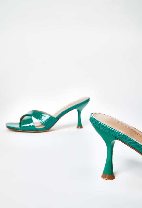 Lilia Heeled Sandal Tropical Green