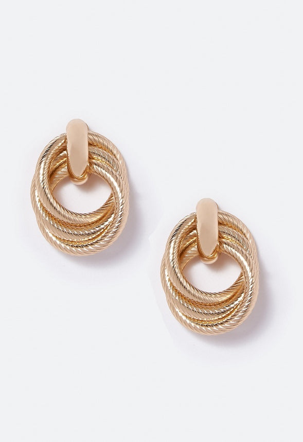 Clara Multi Ring Stud Earrings Gold