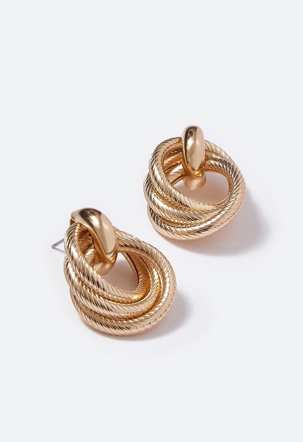 Clara Multi Ring Stud Earrings Gold