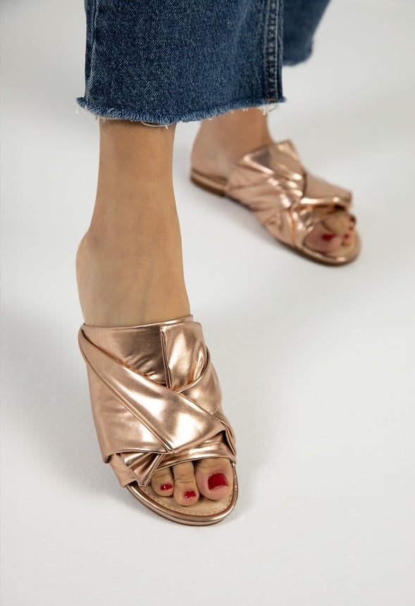 Zenda Bow Detail Slider Gold