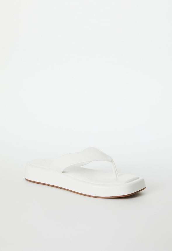 Lakey Flat Sandal White