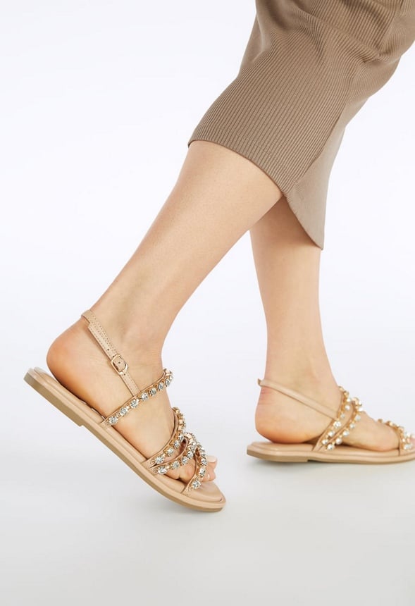 Geneva Gladiator Sandal New Nude