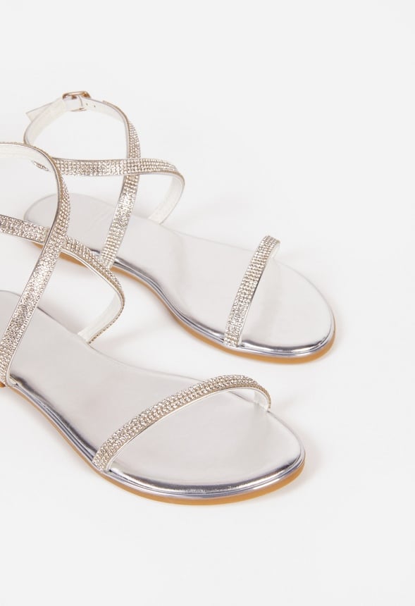 Anto Flat Sandal Silver