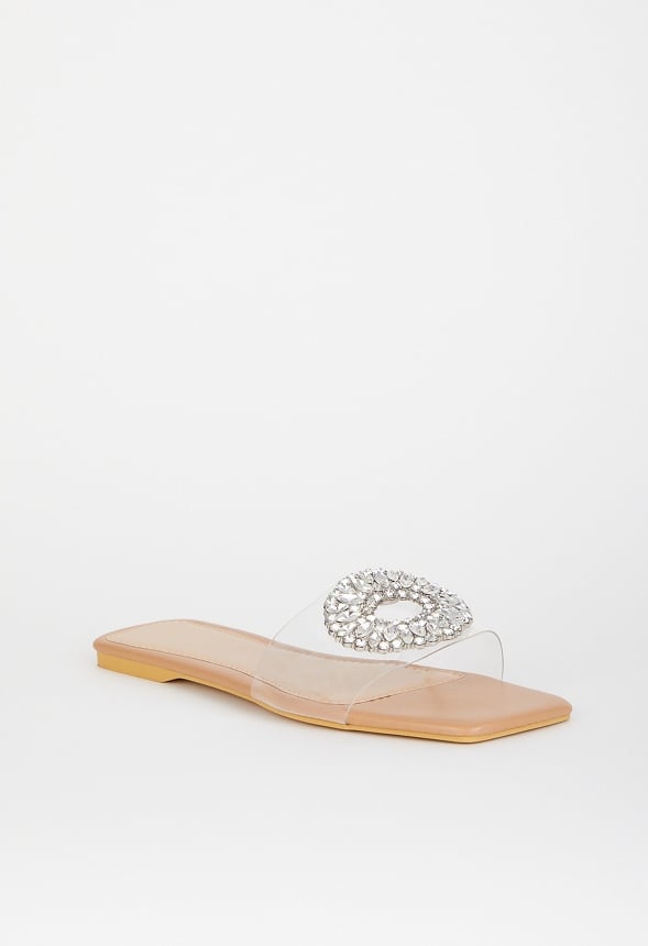 Clara Flat Sandal Clear