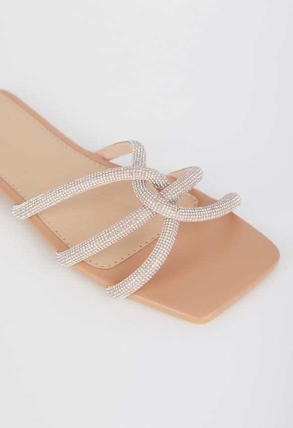 Jen Flat Sandal Silver