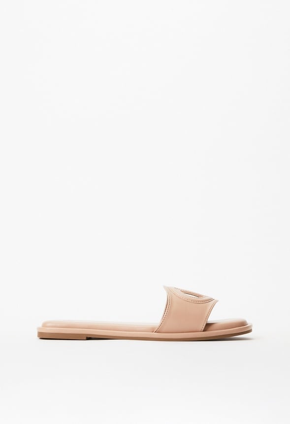 Suki Flat Slide Sandal New Nude