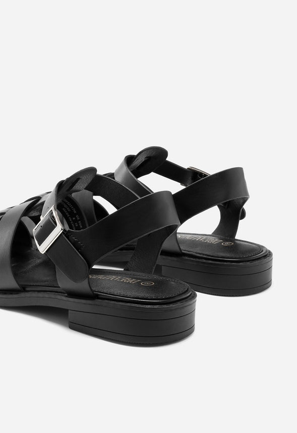 Cage Strap Sandal Black