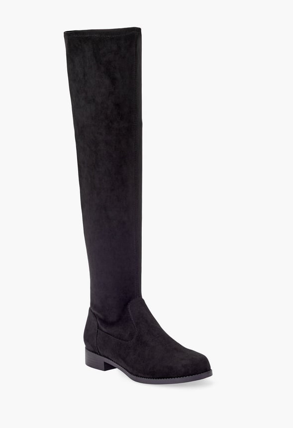 Reena Over-The-Knee Flat Boot Black