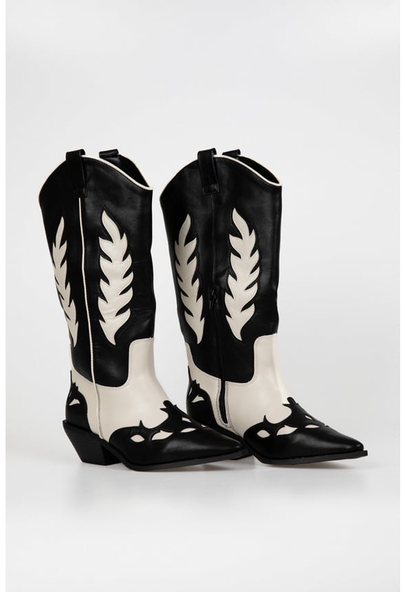 Esperanza Cowboy Boot Black/Cream