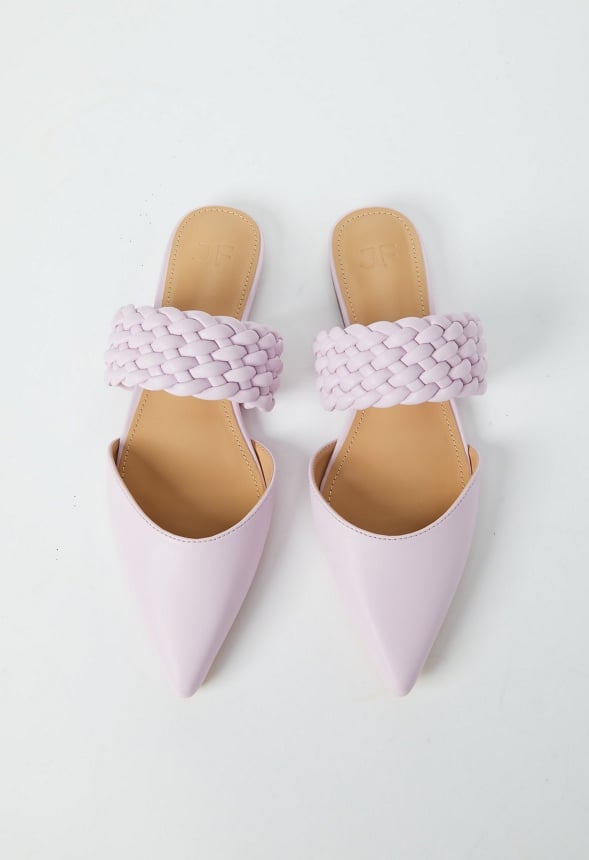 Alanis Pointed Toe Flat Lilac Snow