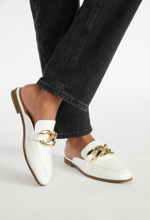 Marissa Flat Mule Bright White