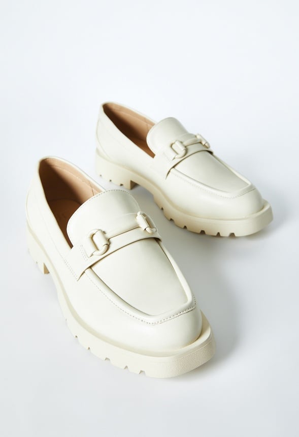 Frankie Flat Loafer Birch White