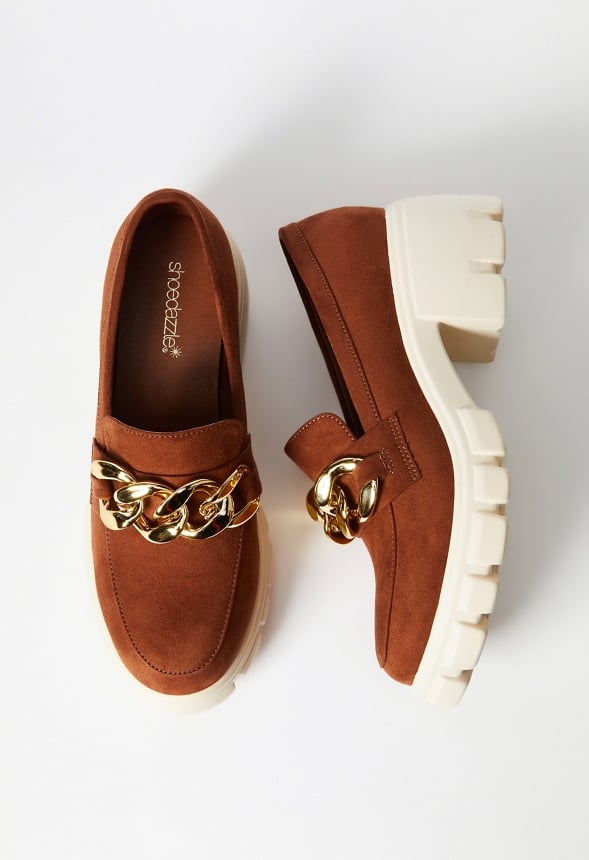 Elia Lug Sole Loafer Leather Brown Multi
