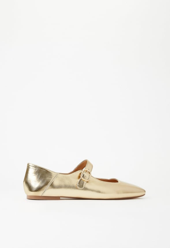 Emily Mary Jane Flat Gold