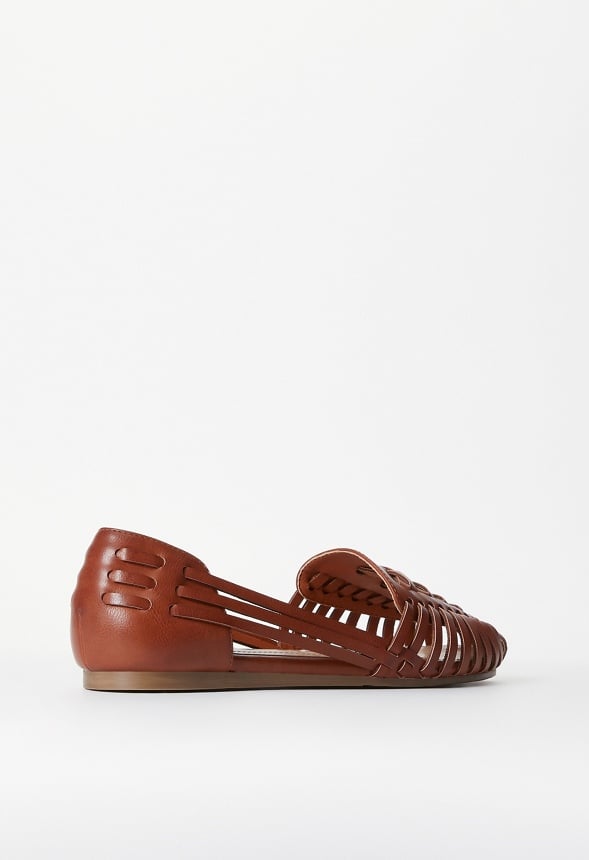 Carla Woven Flat Cognac