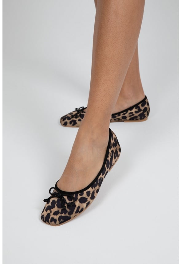 Harriet Ballet Flat Leopard Print