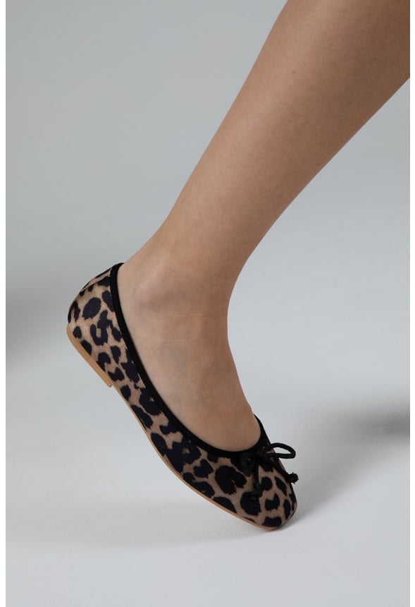 Harriet Ballet Flat Leopard Print