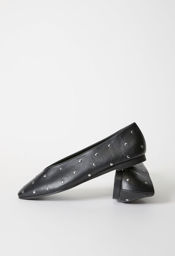 Beth Ballet Flat Black/ Silver