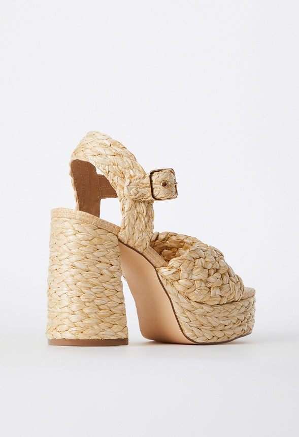 Rosalie Heeled Sandal Natural