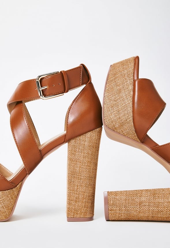 Sereia Heeled Sandal French Oak/ Light Brown