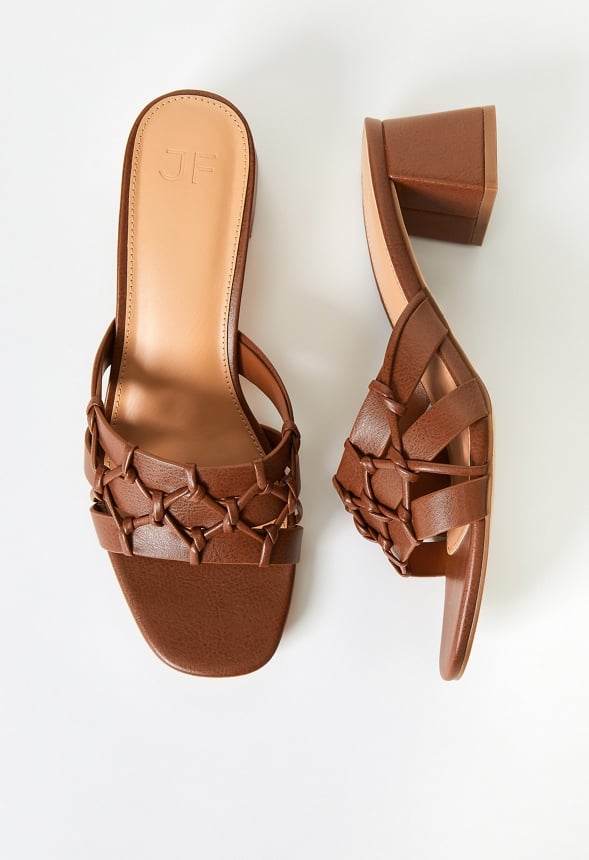 Meadow Heeled Sandal Leather Brown