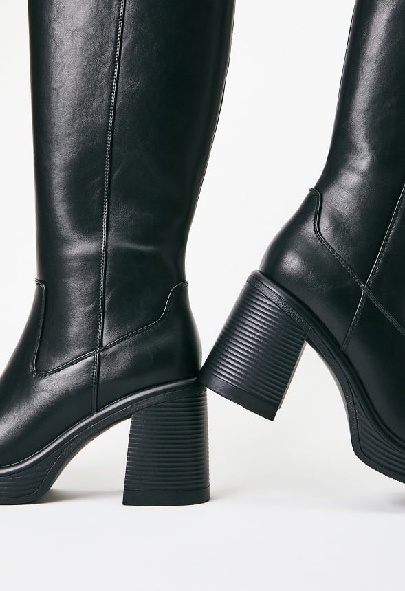 Romy Heeled Boot Black