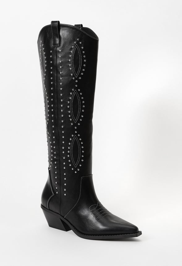 Casey Western Boot Black/ Stud