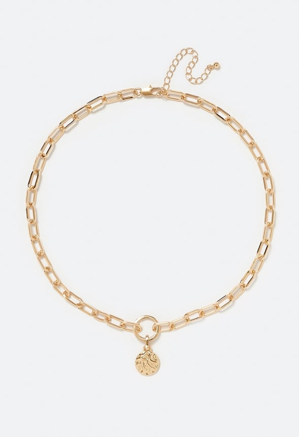 Kala Chain Necklace With Ring And Interchangeable Charms  Gold