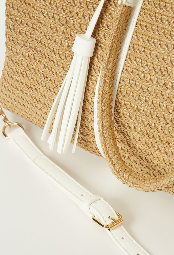 Raffia Weekender Bag Natural