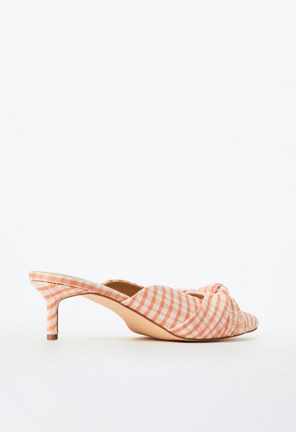 Freya Heeled Mule Pump Peach Bud