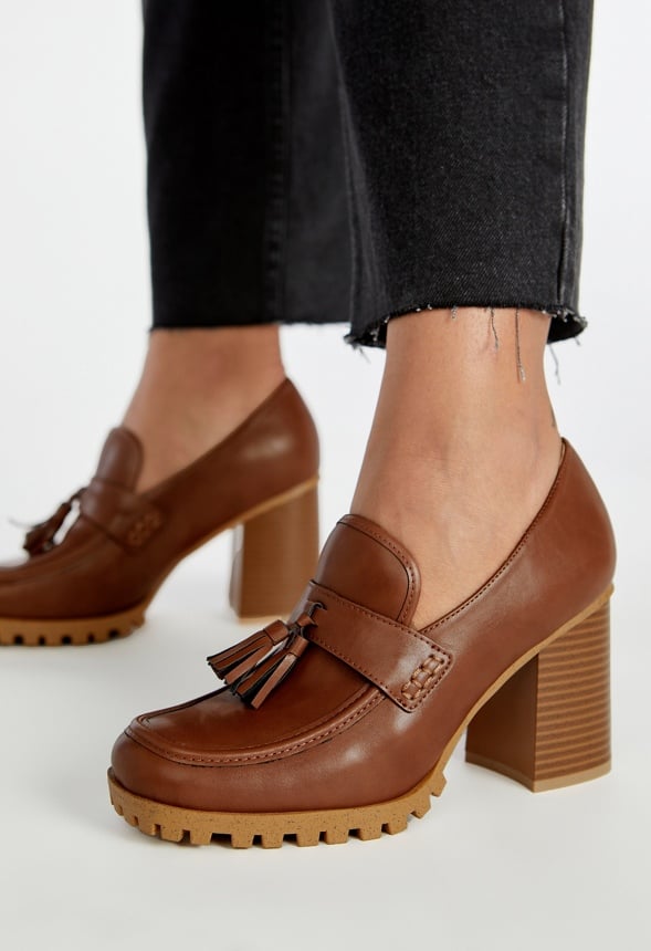 Liliane Lug Sole Loafer Leather Brown