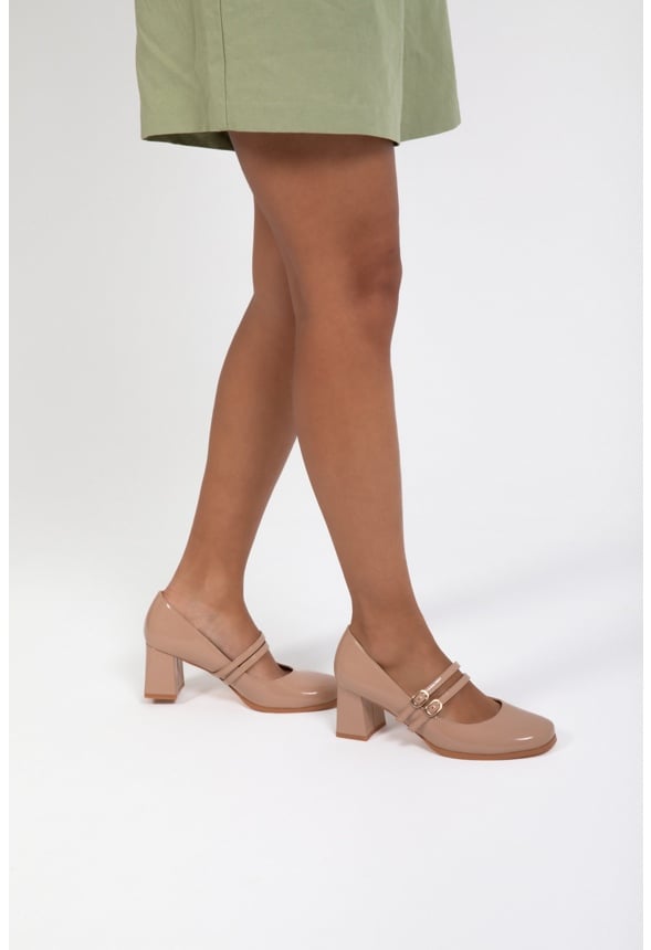 Darcie Mary Jane Pumps Nude
