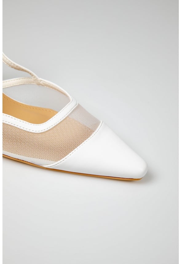 Celene Kitten Heel Pump White