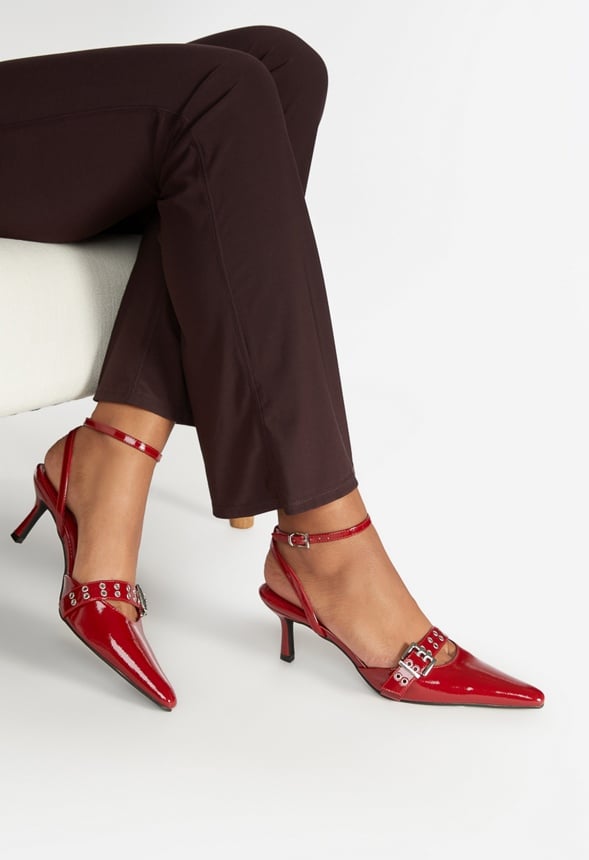 Blakely Ankle Strap Pump Cabernet Red