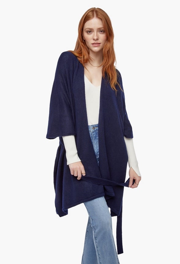 Cosy Tie Ruana Oxblood