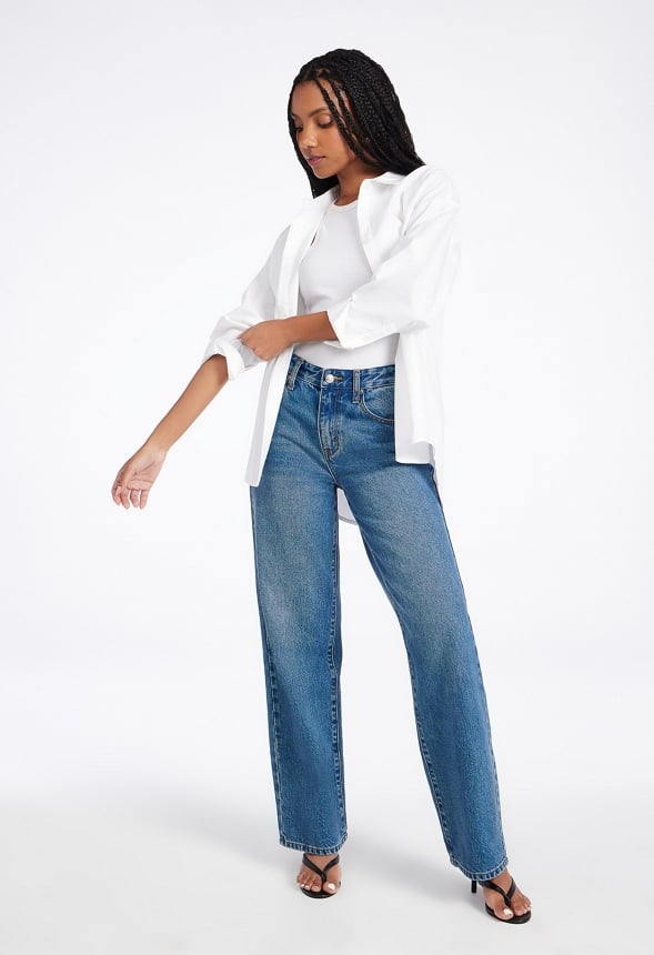 Billie Mid Rise Straight Leg Jeans Frequency